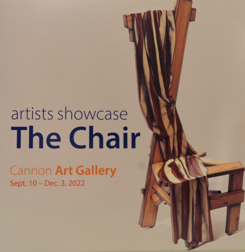 Cover of catalog for The Chair artists showcase at the Cannon Art Gallery September 10 through December 3, 2022